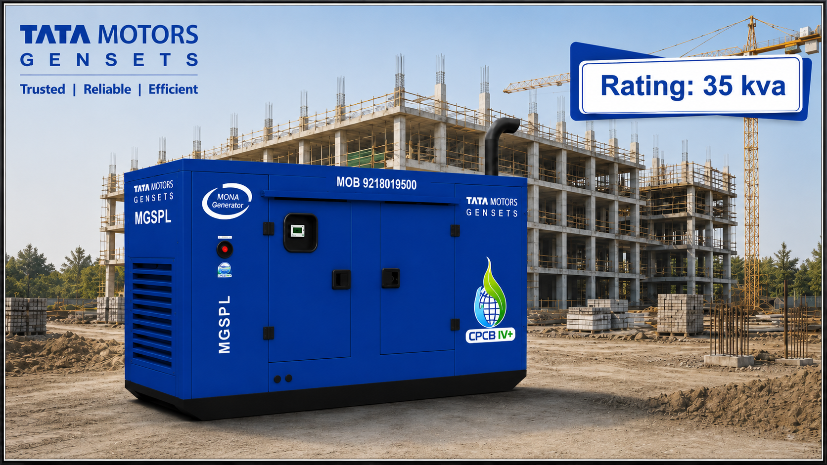 35 KVA Tata Motor Gensets in Rajasthan
